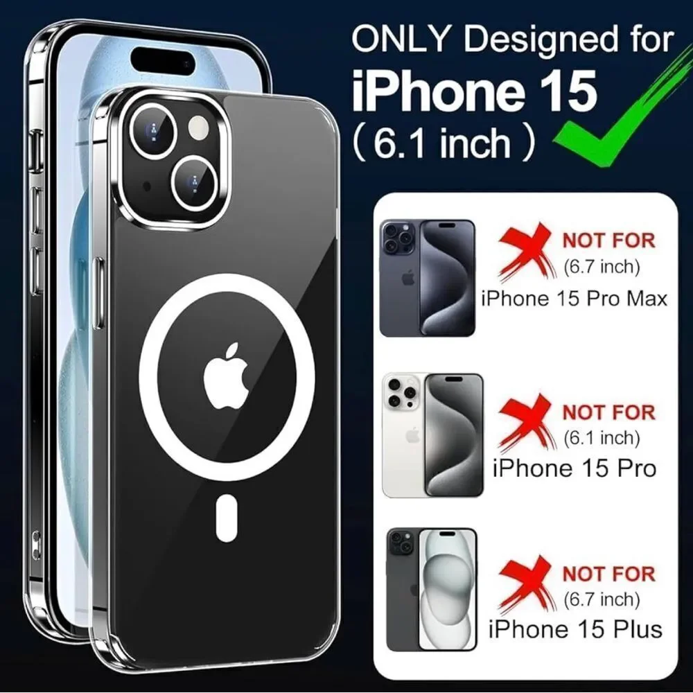 ⭐️3/$25⭐️ MagSafe Phone Case For iPhone 15 6.1” Anti-Yellowing Slim